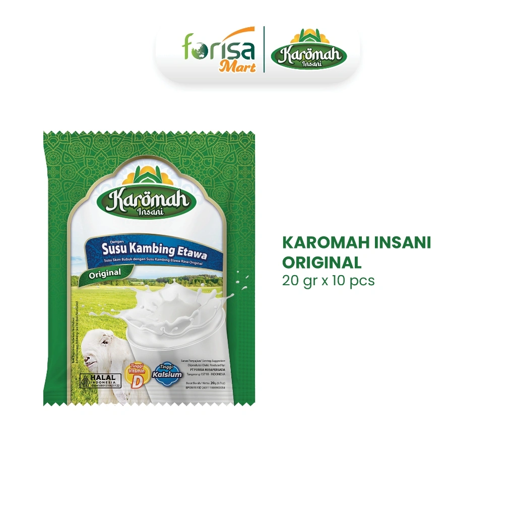 Susu Kambing Etawa Rasa Original Karomah Insani | Renceng - 20gr x 10 Sachet
