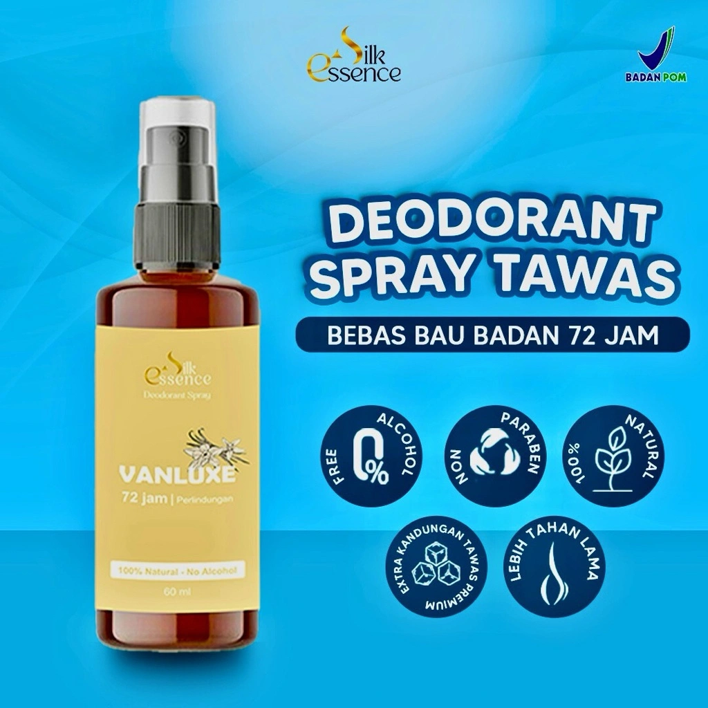 Deodorant Tawas Spray Natural | Anti Bau Badan 72 Jam | Tidak Menodai Baju & Cepat Kering