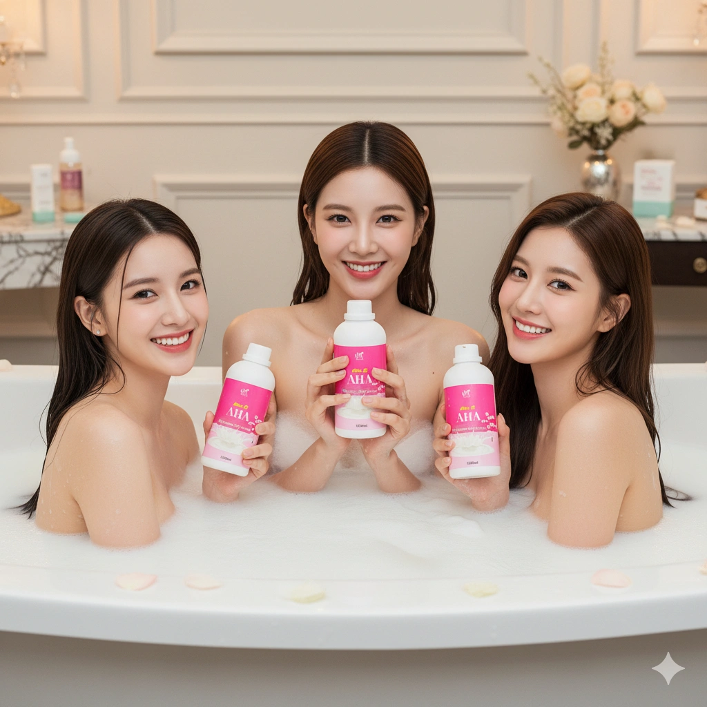 AHA Whitening body cream Botol 250ml Bleaching AHA wajah Whitening BPOM viral di tiktok