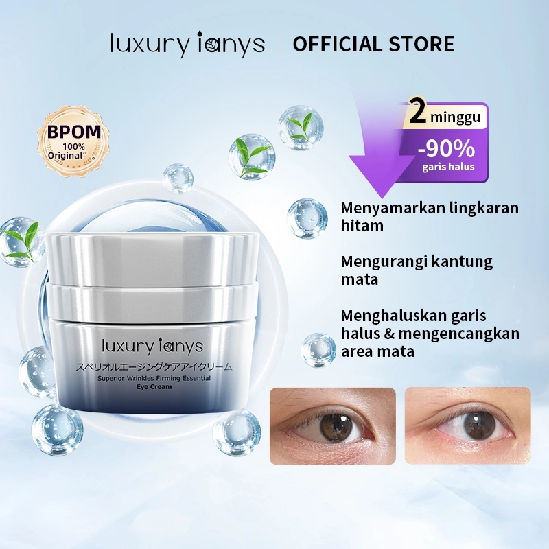 luxury ianys Firming Pro-Xylane 30% Eye Cream 30g Krim Mata Anti Aging  Anti Wrinkle Mengurangi Garis Halus Keriput Lingkaran Hitam Mata Panda  Melembabkan Hydrating Mencerahkan  Aman BPOM Semua Jenis Kulit