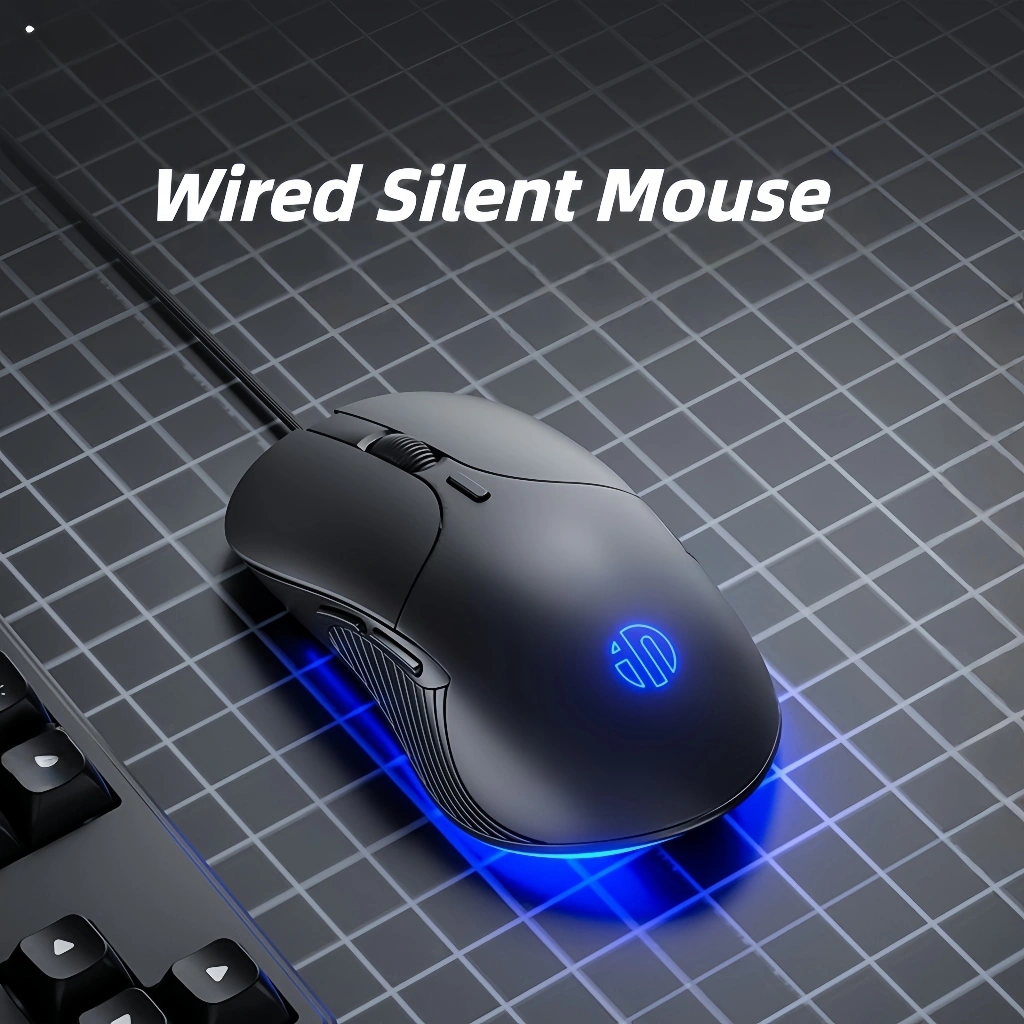 INPHIC 8800 DPI Wired Mouse Gaming Wired Silent Click RGB B2 Portable Rechargeable USB Power Saving Mouse