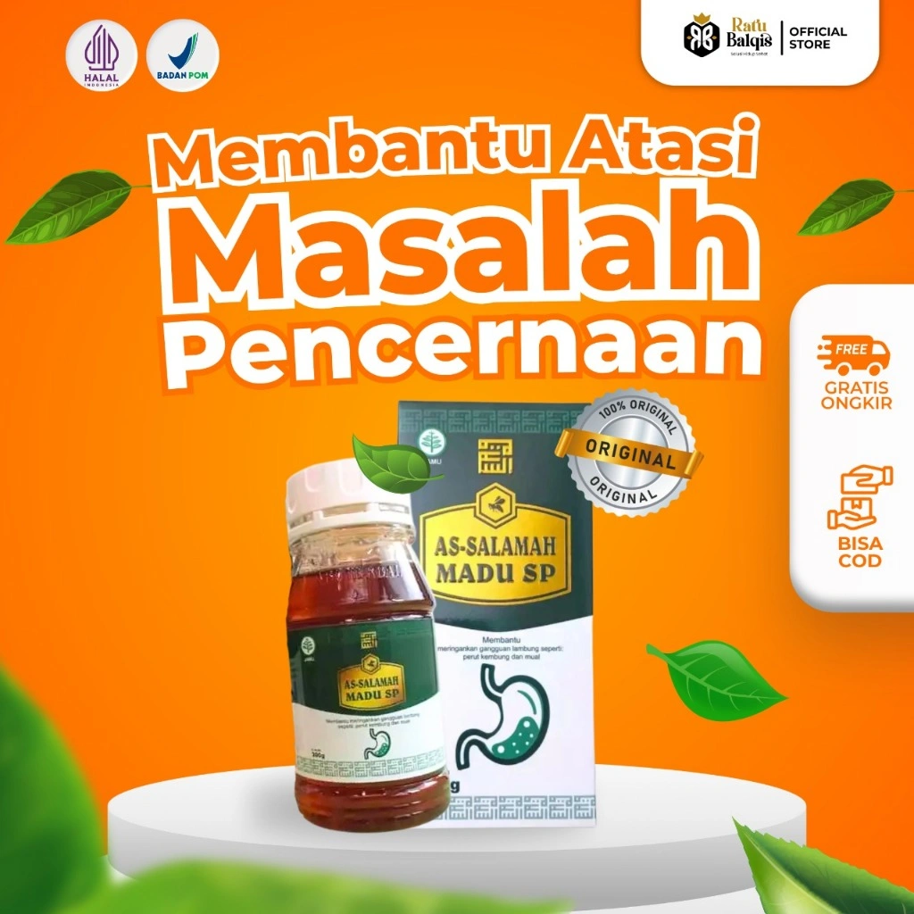 Madu Maag Gerd dan Asam Lambung Spesial Pencernaan 300 Gram As Salamah Original