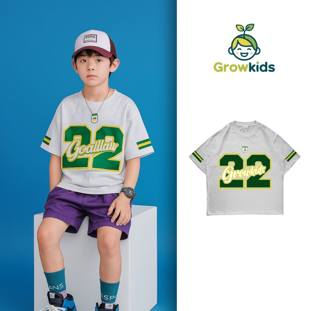 GROWKIDS Kaos Baseball Oversize Anak 1-11 Tahun Cotton Combed 30s
