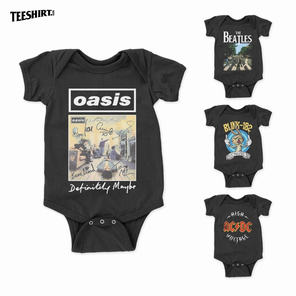Jumper Bayi Motif Band Oasis Premium Onesie 0-12 Jumpsuit