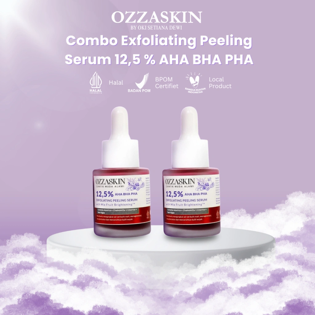 Combo Exfoliating Peeling Serum 2 Pcs 20ml Exfoliating Peeling Serum Ozzaskin By Oki Setiana Dewi