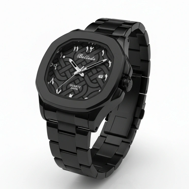 Jam Tangan Pria Belleda 9484-2 Rantai Tanggal Aktif Anti Air 30 Meter Unisex Watches