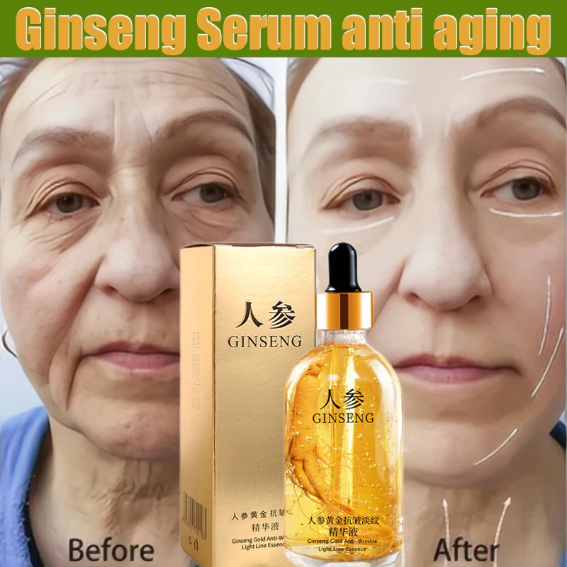 YULIN ginseng serum Menghaluskan kulit anti aging serum 100ml moisturizer anti kerut ginseng Anti wrinkle Serum ginseng gold peptide Hydrating wajah serum-Brightening Serum-serum essens kulit-serum whitening-ginseng korea asli-skin care-serum anti aging