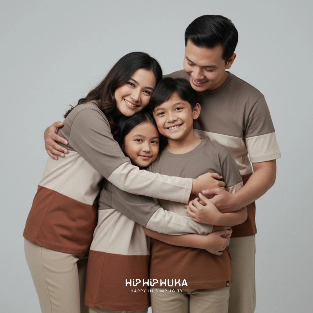 HipHipHuka - Kaos Couple Keluarga Ayah Ibu Anak Baju Sarimbit Family Set New Triloka Sumbi