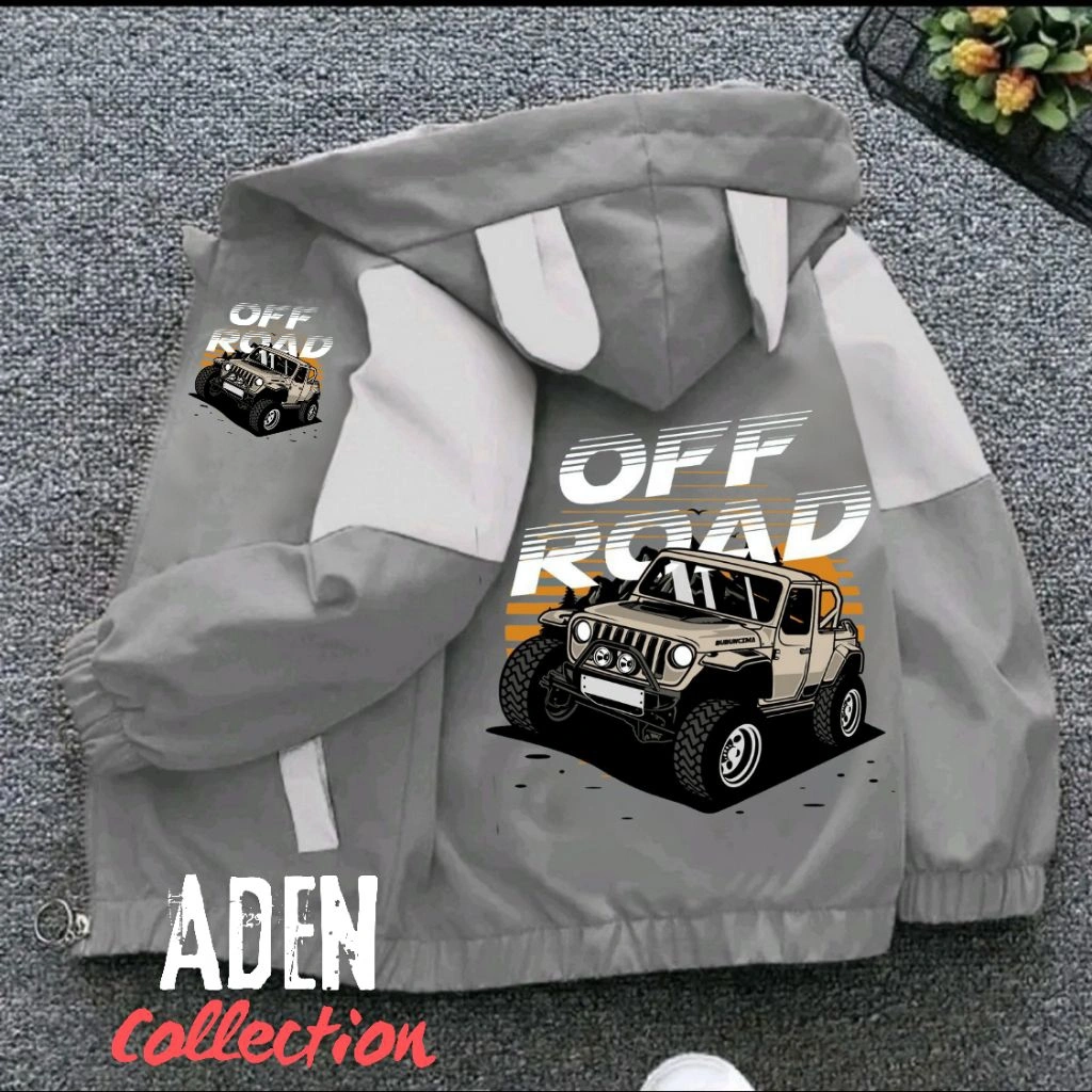 Jaket Anak Laki-laki kombinasi  Waterproop gambar ofroad kualitas premium