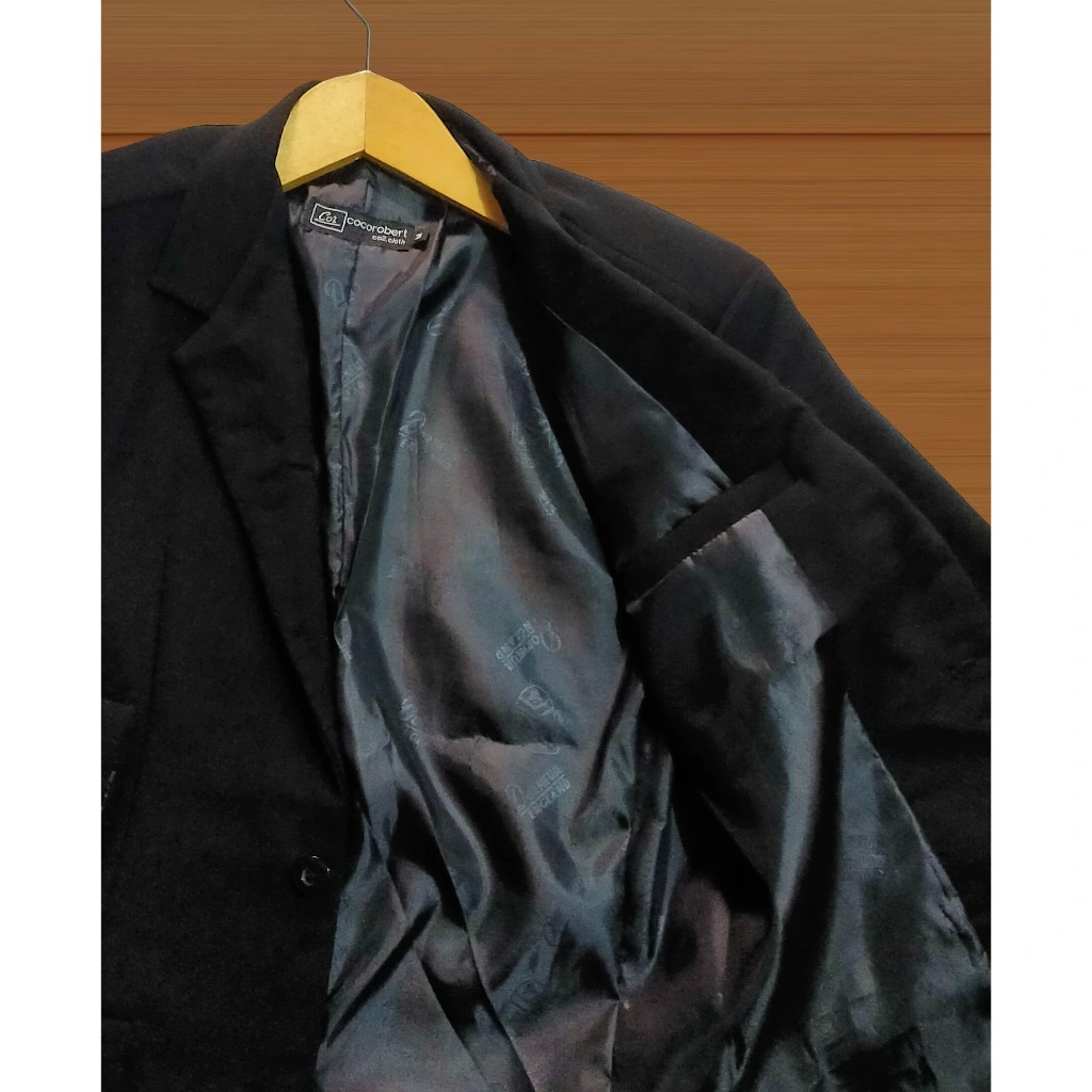BLAZER JAS EXECUTIVE BRANDED ORIGINAL co2.cloth MEWAH HITAM PEKAT