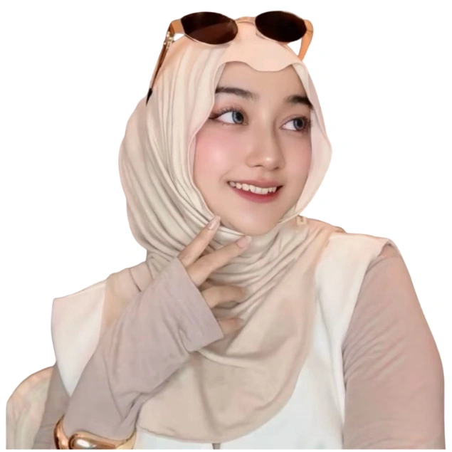 HIJAB INSTAN BERGO HUMA BAHAN JERSEY COOLTECH MELEYOT PASHMINA TOP BISA EMPAT MODEL SIZE l