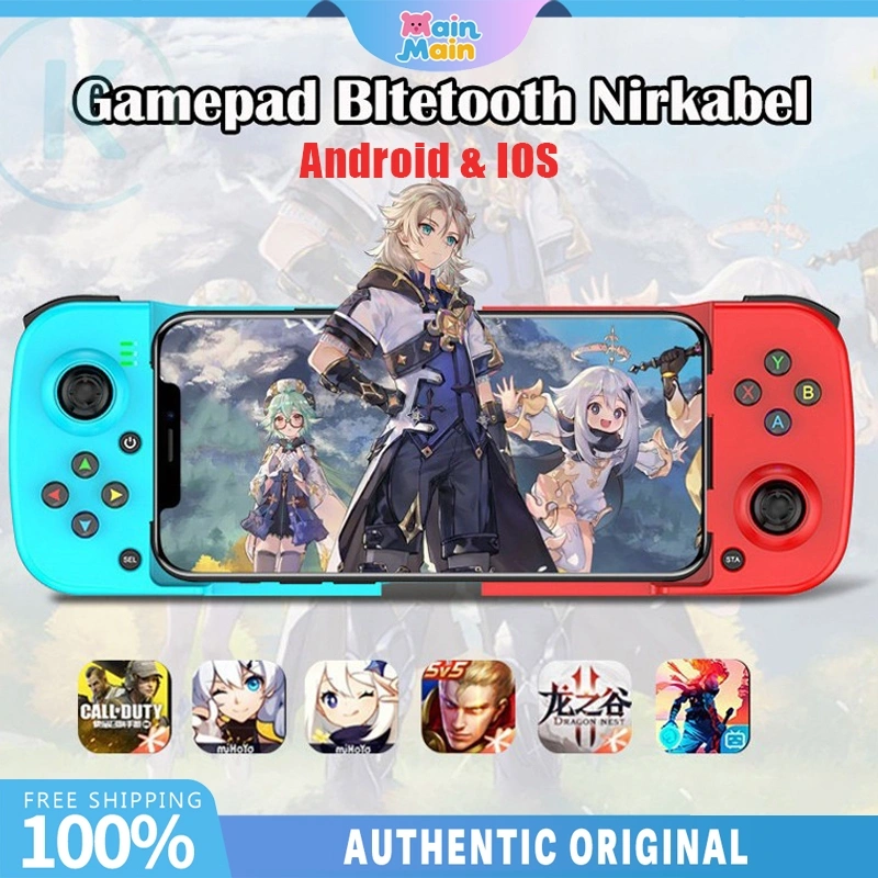 MainMain Mobile Gamepad D3 Controller Bluetooth Wireless Compatible Android & IOS Mode 2.4G Koneksi Gamepad Nirkabel
