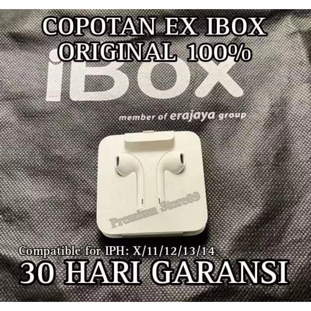 Headset / Handsfree Iph X / 11pro / 11promax / 12pro / 12promax / 14pro / 14promax Copotan Asli Original 100%