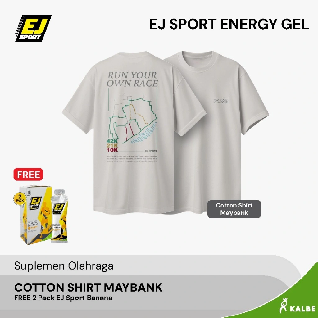 NEW! EJ Sport Energy Gel - 2 Pack + Free EJ Sport x Maybank Cotton Shirt