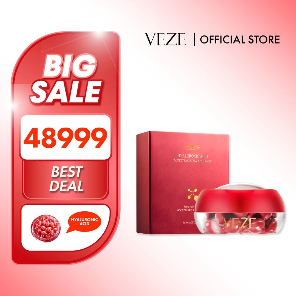 [BPOM] - VEZE Kapsul Wajah 30 Buah Esensi Vit E Anti Kerut Pemutih Pelembab Kulit Serum Wajah Anti Penuaan 34g