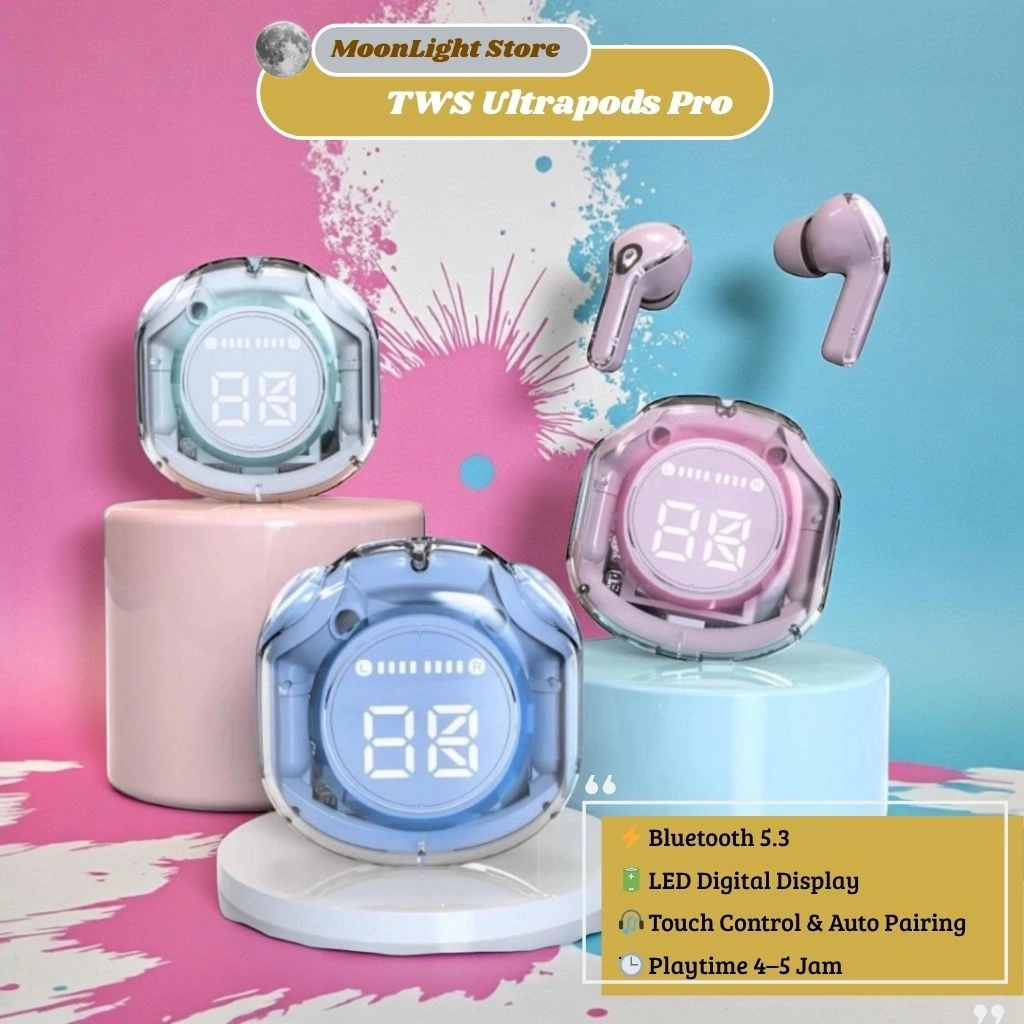 MoonLight - Earphone Tws Ultrapods Pro Bluetooth Headset dengan Smart Touch TWS Wireless Bluetooth 5.3 / Earphone Bluetooth Ultrapods Pro