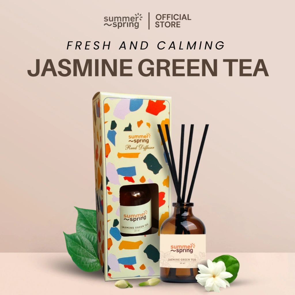 Pengharum Kamar Mandi / Pewangi Ruangan Tahan Lama / Diffuser 40ML / Jasmine Green Tea / Aromatheraphy