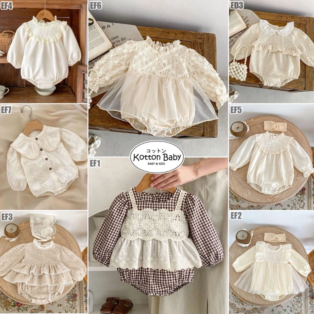 0-2Thn || ROMPER BAYI PEREMPUAN ONESIE BAJU ANAK JUMPER kotton baby catalog EGPP EF