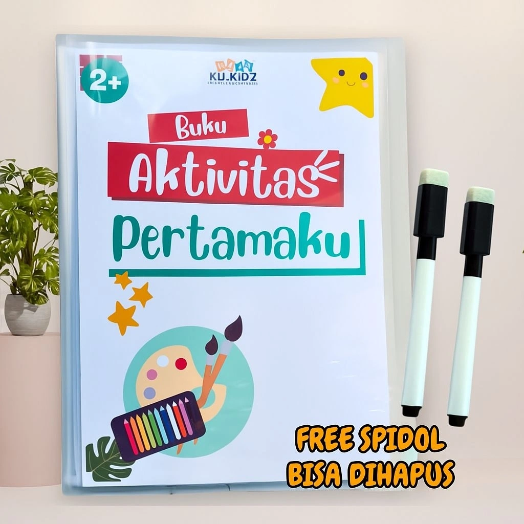 Buku Aktivitas Pertamaku terbaru Worksheet Anak Pra TK 2 3 4 Tahun Paud Buku Edukasi Anak Bisa Dihapus (CRL)