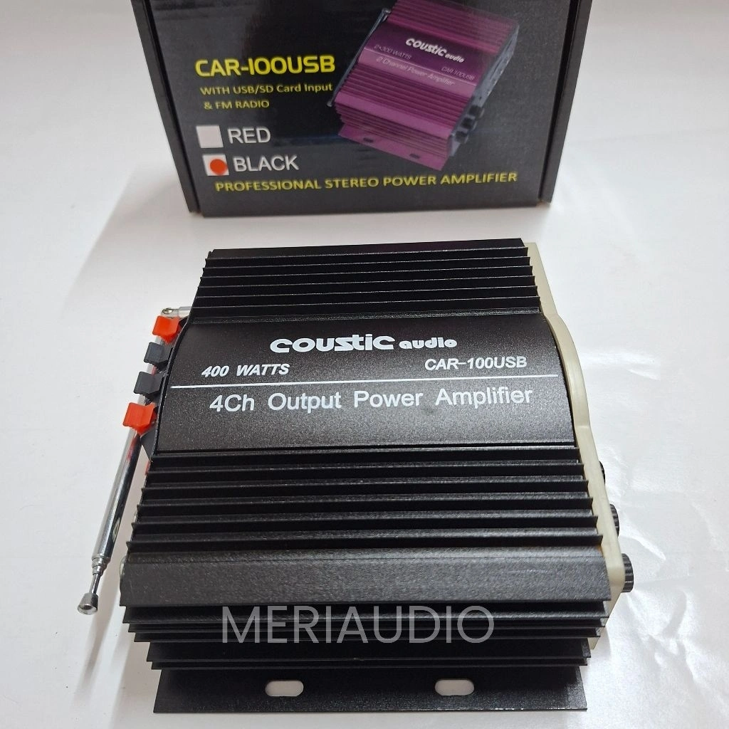 Coustic Power Amplifier 4CH Output CAR-100USB