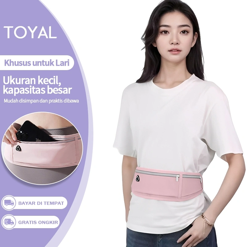 Tas Pinggang Olahraga Waistbag Jogging Lari Running Belt Ukuran 48cm WATERPROOF RINGAN
