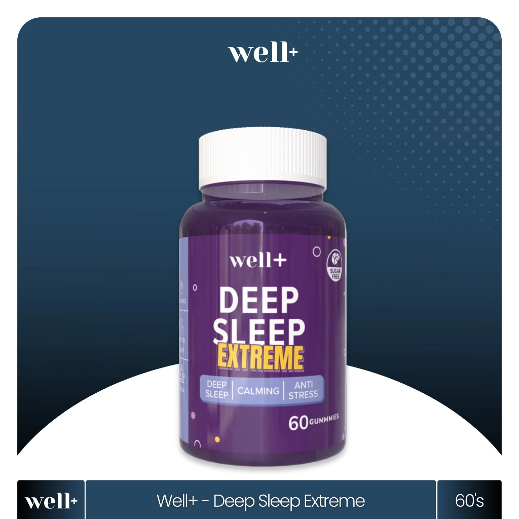 Well+ Deep Sleep Extreme 60 Gummies Anti Stress Tidur Lelap Relaks Natural Ashwagandha Magnesium