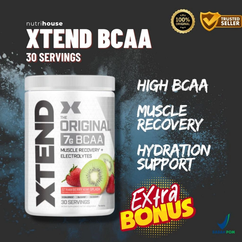 XTEND BCAA 375gr 30 servings BCAAs Muscle Recovery with Electrolytes Nutrihouse