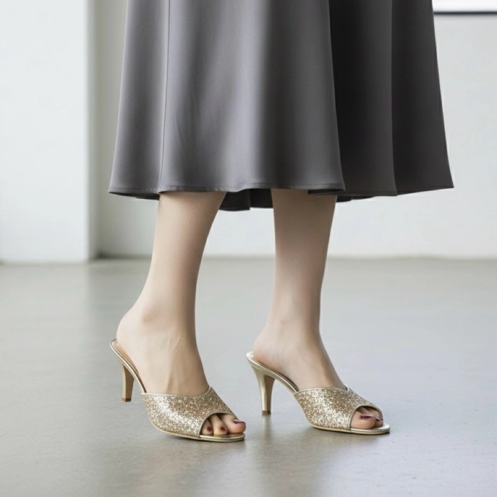 Marelli High Heels Wanita Gold - 0029