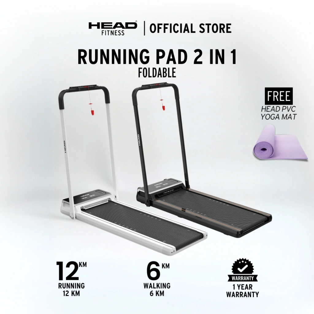 HEAD 2 in 1 Running Pad / Treadmill Lipat Premium / Treadmill Rumahan Hemat Ruang / Gym di Rumah