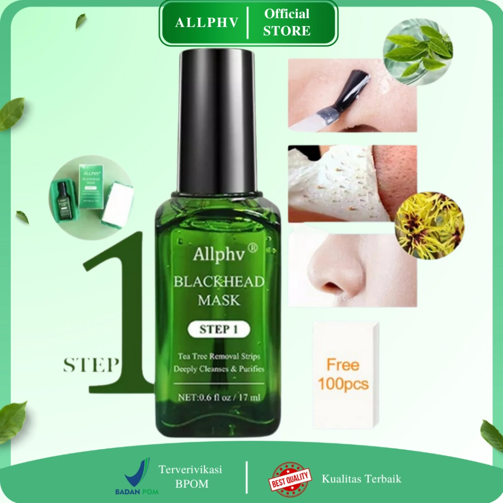 ALLPHV Masker Komedo Hidung Blackhead Mask Step 1 Masker Pembersih Komedo Dan Pori Pori Wajah