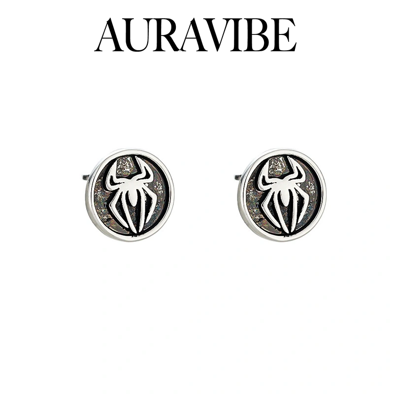 AURAVIBE Unisex Anting Laba-laba - Gaya Retro Eropa & Amerika yang Edgy & Keren (Terbaru)