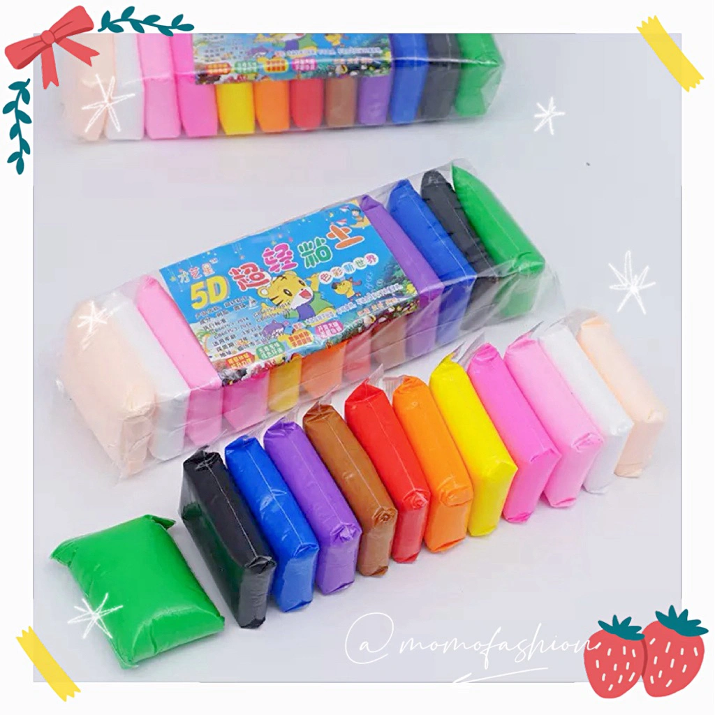 MFH - ( 1 PACK ) Super Light Clay Air Dry Polymer Mainan Anak Edukasi Slime Clay Dough Colour Play