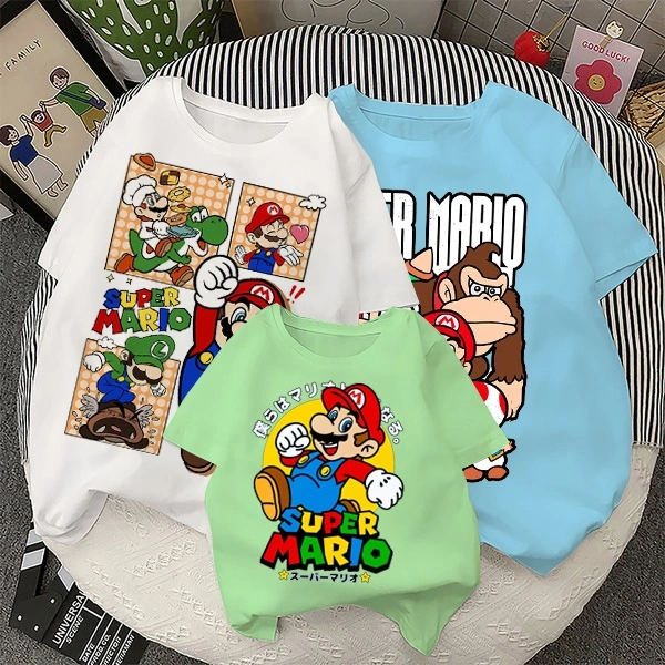 Kaos Couple/Keluarga - Kaos SUPER MARIO BROSS Gambar Terbaru volume 1 - T-Shirt S/M/L/XL/XXL BIG SIZE Jumbo