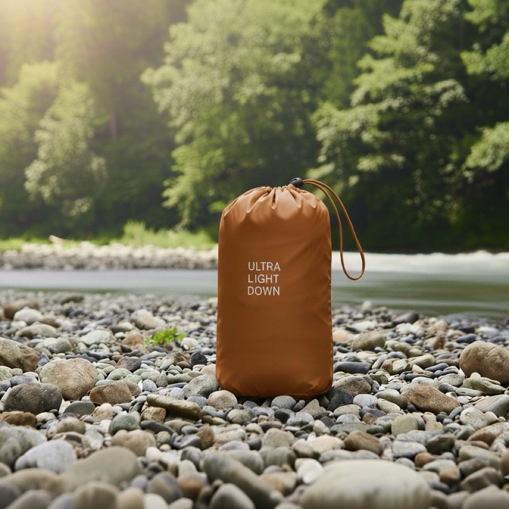 UNIQLO Stuff Sack Ultralight Down | Pouch sarung Jaket Bulu Angsa | Kantong Penyimpanan | Caramel