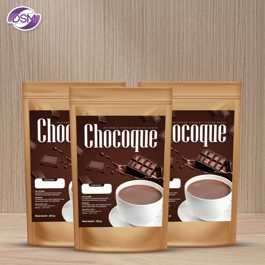Paket Hemat Minuman Bubuk Coklat Chocoque 3 Pouch 200gr