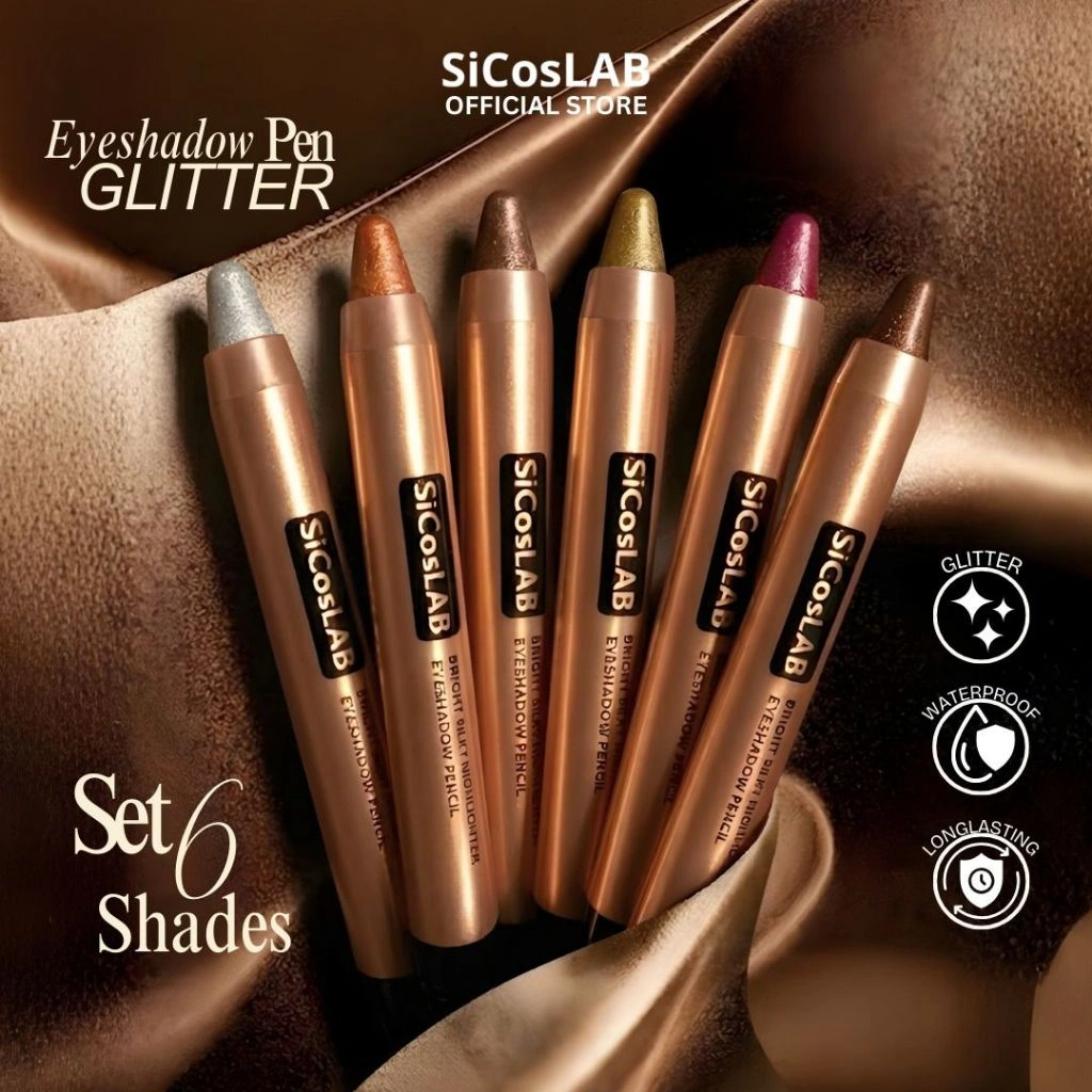 [COD] SiCosLAB Double Head Shimmer Eyeshadow Stick — High Gloss, Pigmented, Tahan Lama • Kirim Hari Ini!!