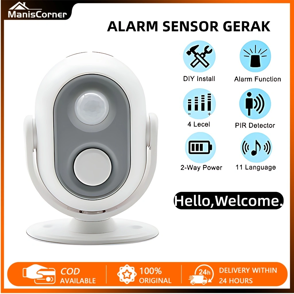 ANTI MALING ALARM SENSOR GERAK  Automatic Welcome Doorbell Alarm Motion Sensor || Doorbell Alarm With Motion Detection And Voice