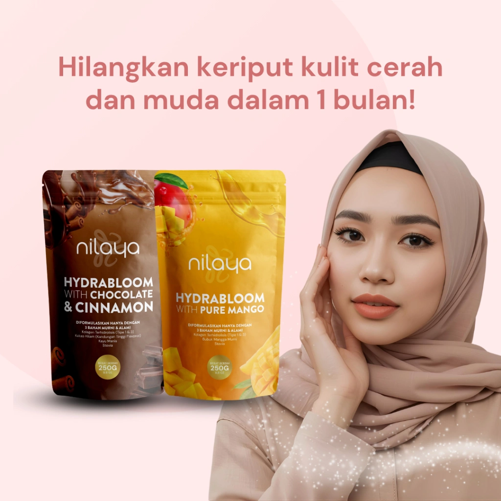 NILAYA Minuman Collagen Pemutih Badan Premium - Kolagen Paling Konsentrat & Alami di Indonesia - Rasio Kolagen Tertinggi