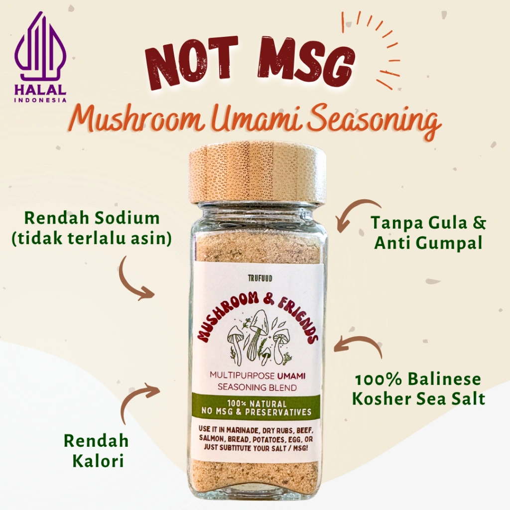 TRUFUUD Mushroom & Friends | Bumbu Kaldu Jamur Halal Penyedap Masakan