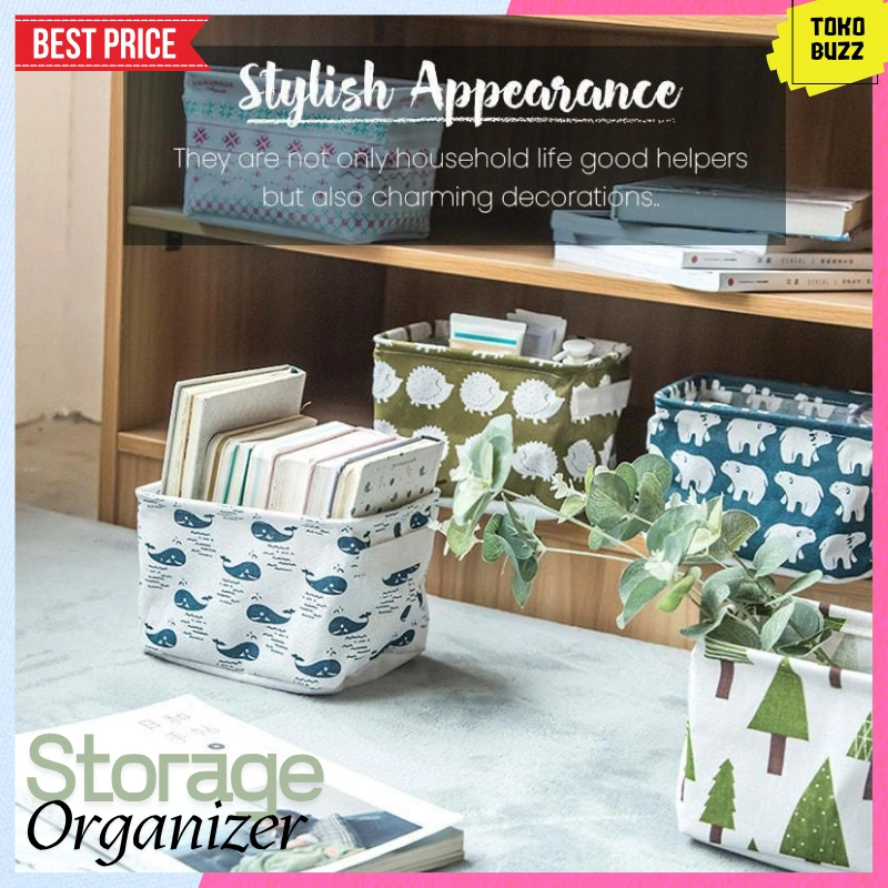Storage Wadah Keranjang Penyimpanan Serbaguna Organizer Kosmetik Bedak Parfume Buku Sirir Mainan Anak Organizer Box Multifungsi