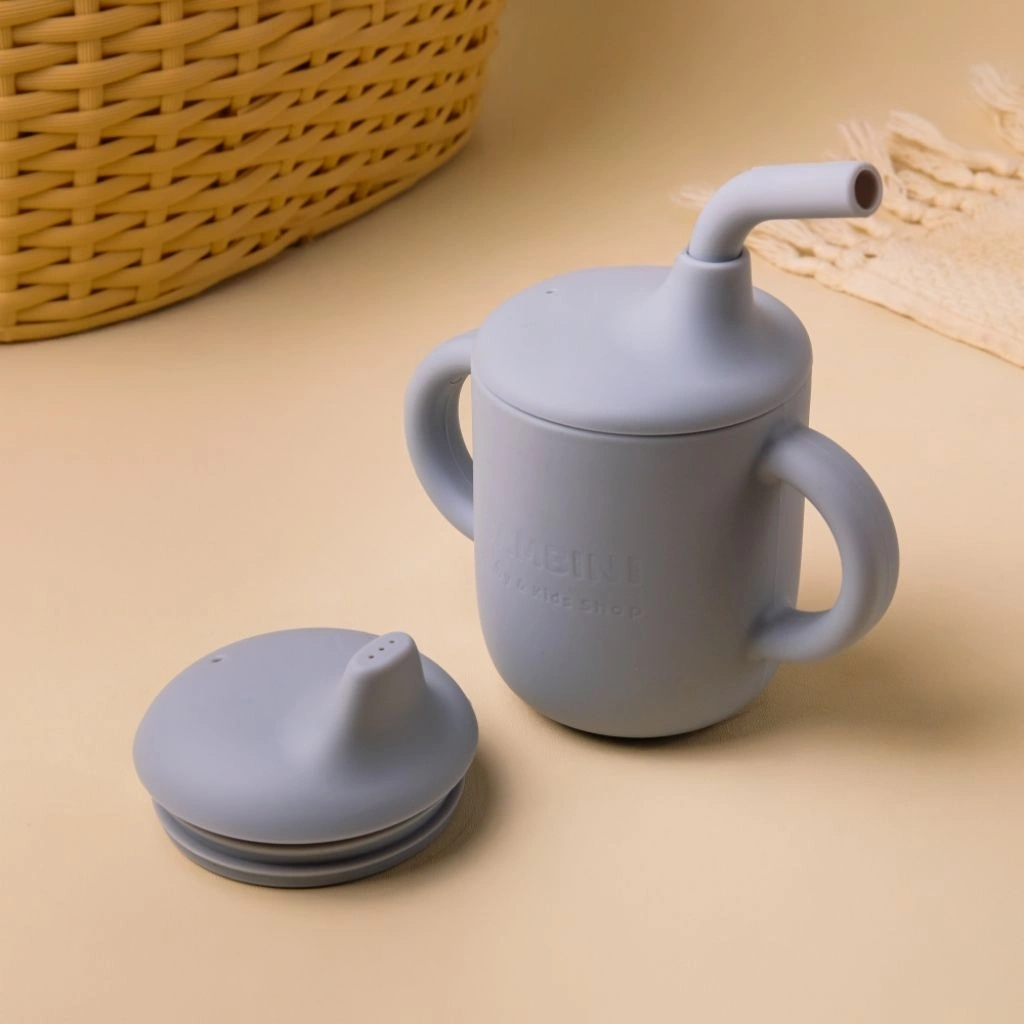 Bambini - Premium 2 in 1 Silicone Sippy Cup | Gelas Minum Anak | Training Cup | Gelas dan Sedotan Anak