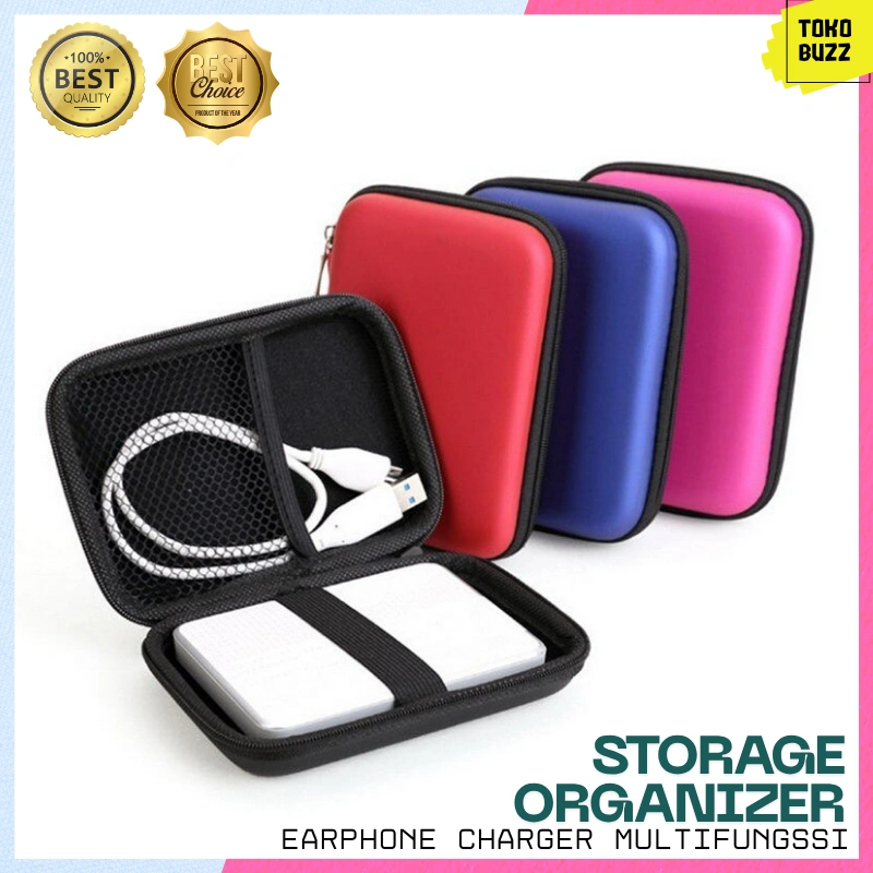 KOTAK BOX USB Powerbank Kabel Charger Earphone Handphone Memory Card Coin Koin Anti Air STORAGE ORGANIZER