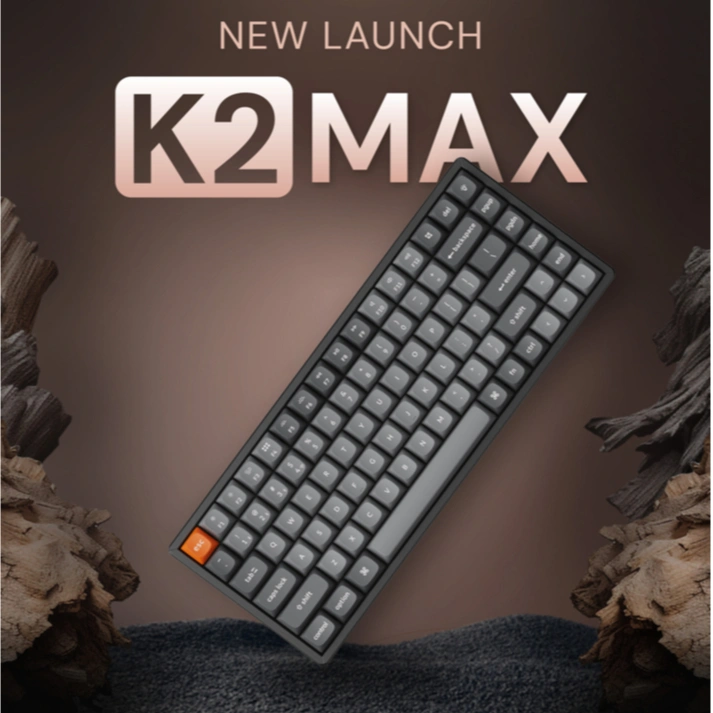 Keychron K2 Max QMK Wireless Mechanical Keyboard Hot-swappable Switch RGB Backlight Aluminum Frame
