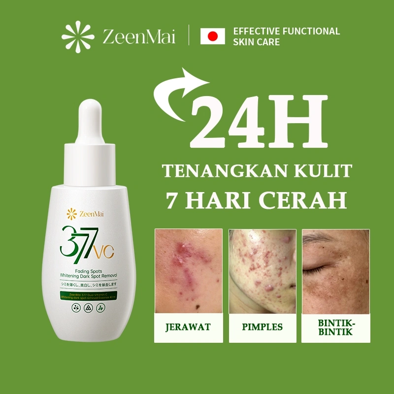 377 Dual Vitamin C Whitening dark spot removal Essence 40ml Essence wajah penghilang noda untuk mencerahkan warna kulit cocok untuk semua jenis kulit