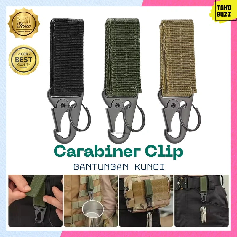 Gantungan Kunci KARABINER CARABINER Kait Sabuk Kunci Tas Ransel Hiking Camping Piknik Quickdraw