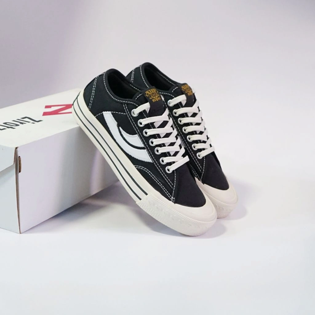 zirotz - flexion bw low 36-44 sepatu sneakers pria wanita casual