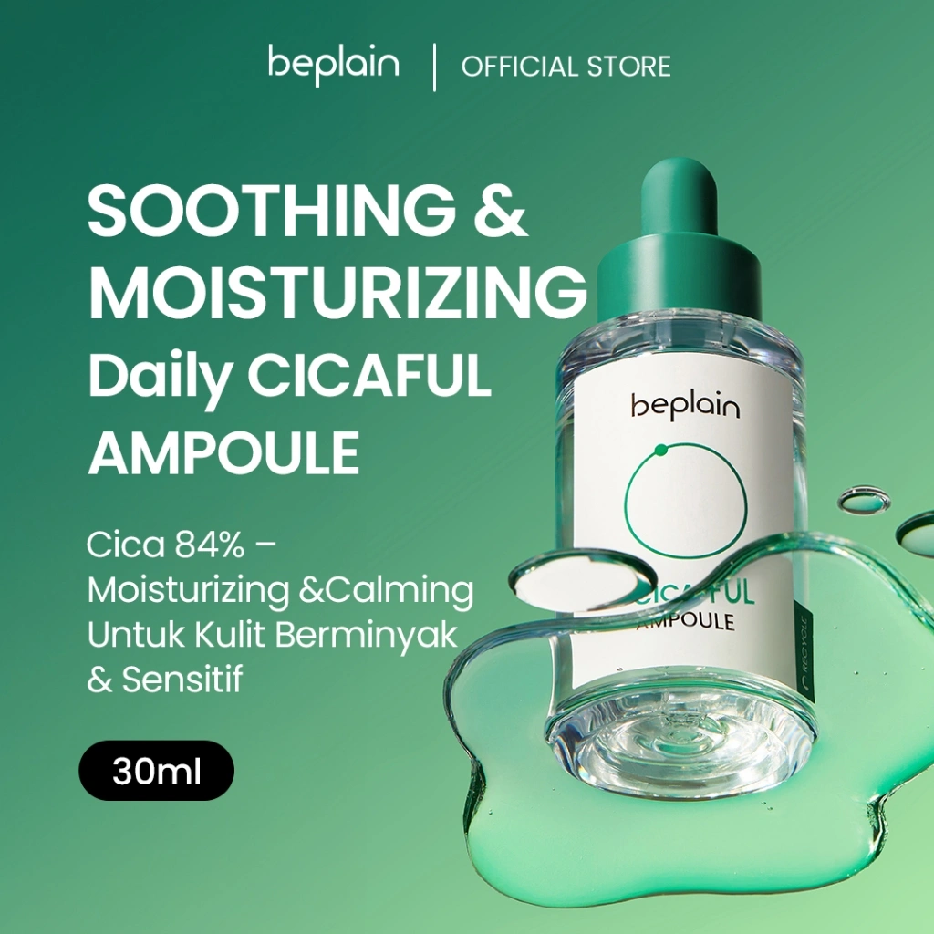 BEPLAIN Cicaful Ampoule 30ml - Menenangkan kulit sensitif | Bantu jaga skin barrier