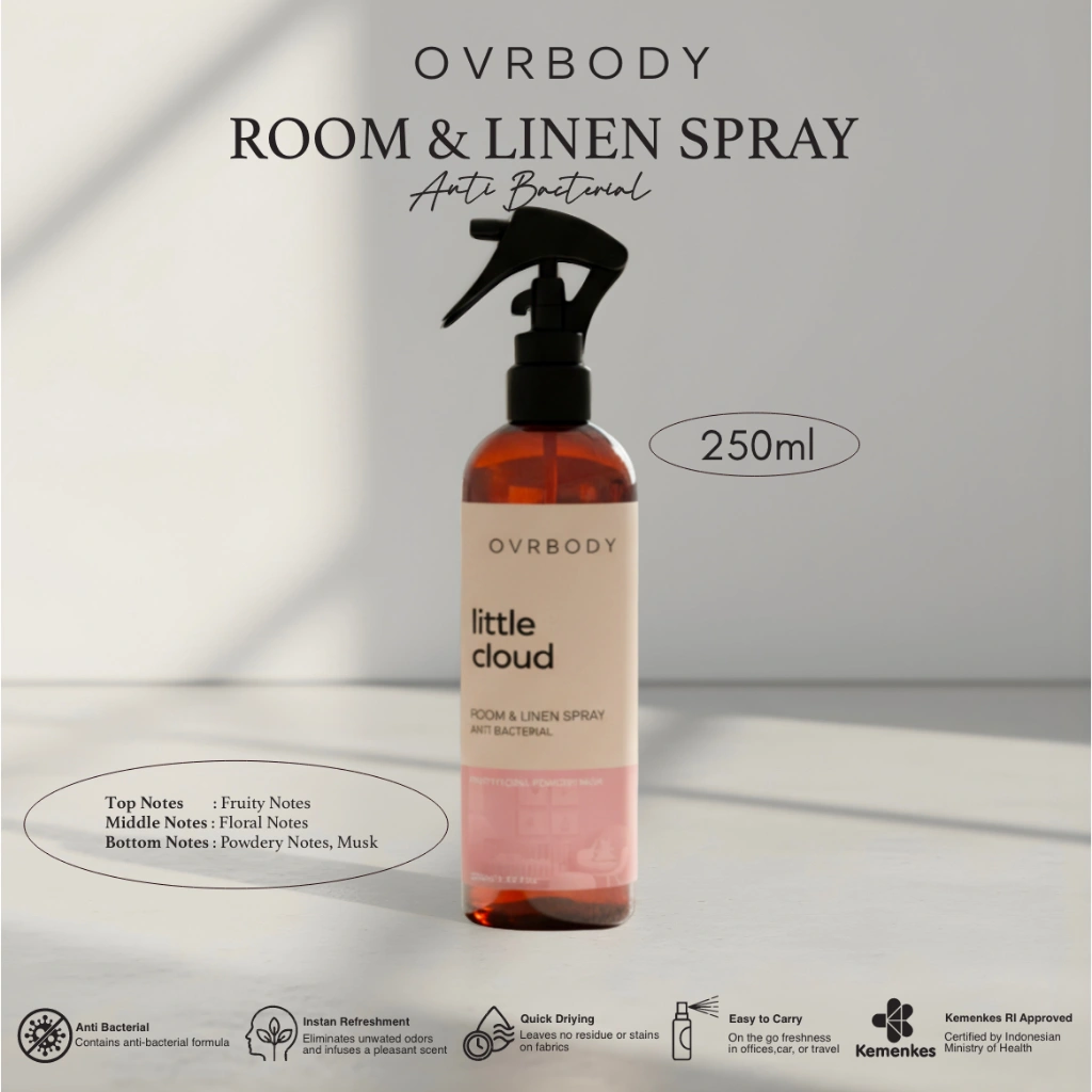 Ovrbody - Room & Linen Spray Anti Bacterial Little Cloud -250ml