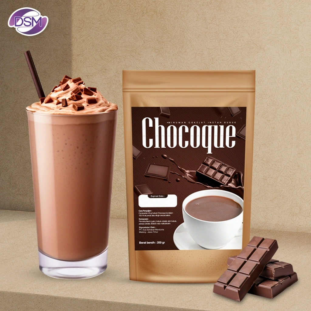 Bubuk Minuman CHOCOLATE 200gr - Chocoque Powder Drink Serbuk Coklat Plus Gula