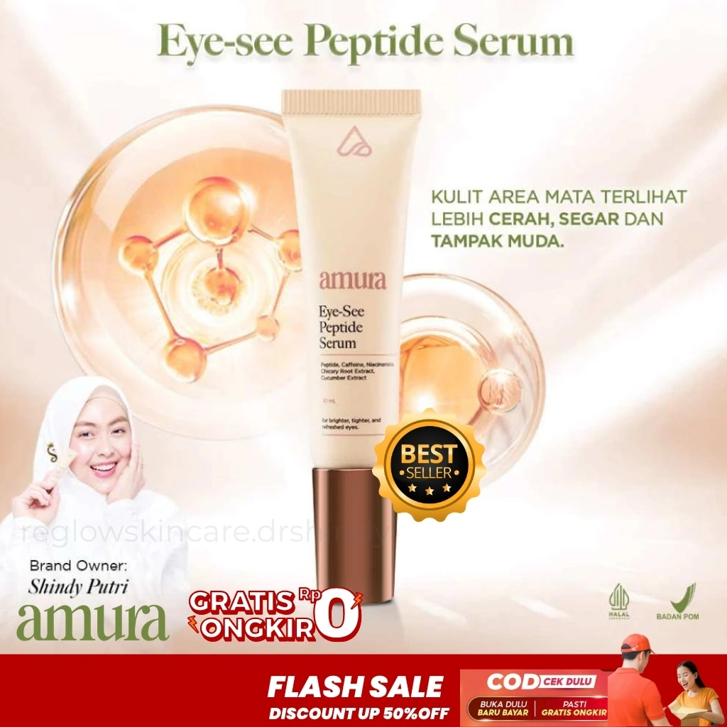 Amura - Eye See Peptide Serum dengan Instant Cooling Effect Mencerahkan Melembabkan Mengencangkan Kulit Area Mata